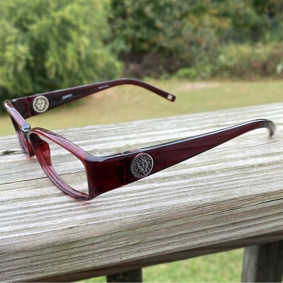Anne Klein red glasses frames AK8088 - Picture 3 of 7